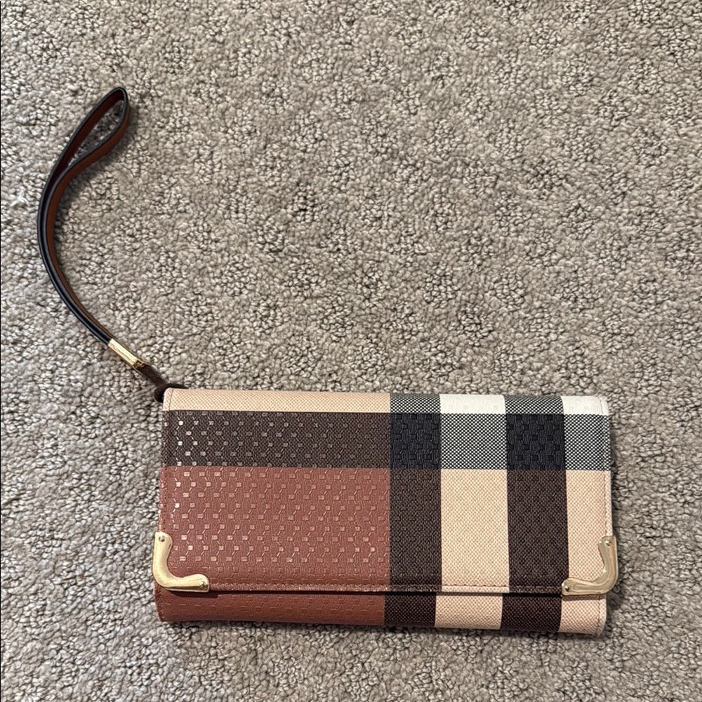 Plaid Wristlet Wallet